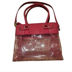 NX TOTE BAG PURSE Clear And Pink